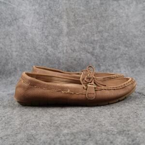 Lauren Blakwell Shoes Womens 9.5 Loafer Moccasin Slip On Casual Brown Flats